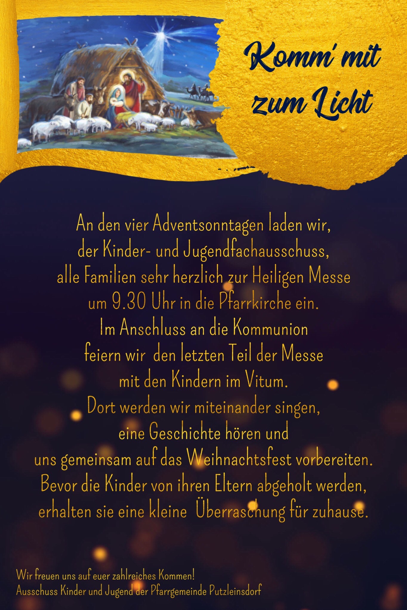 Flyer Advent für Kinder