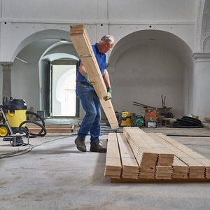 Polsterholz und Bodenbretter