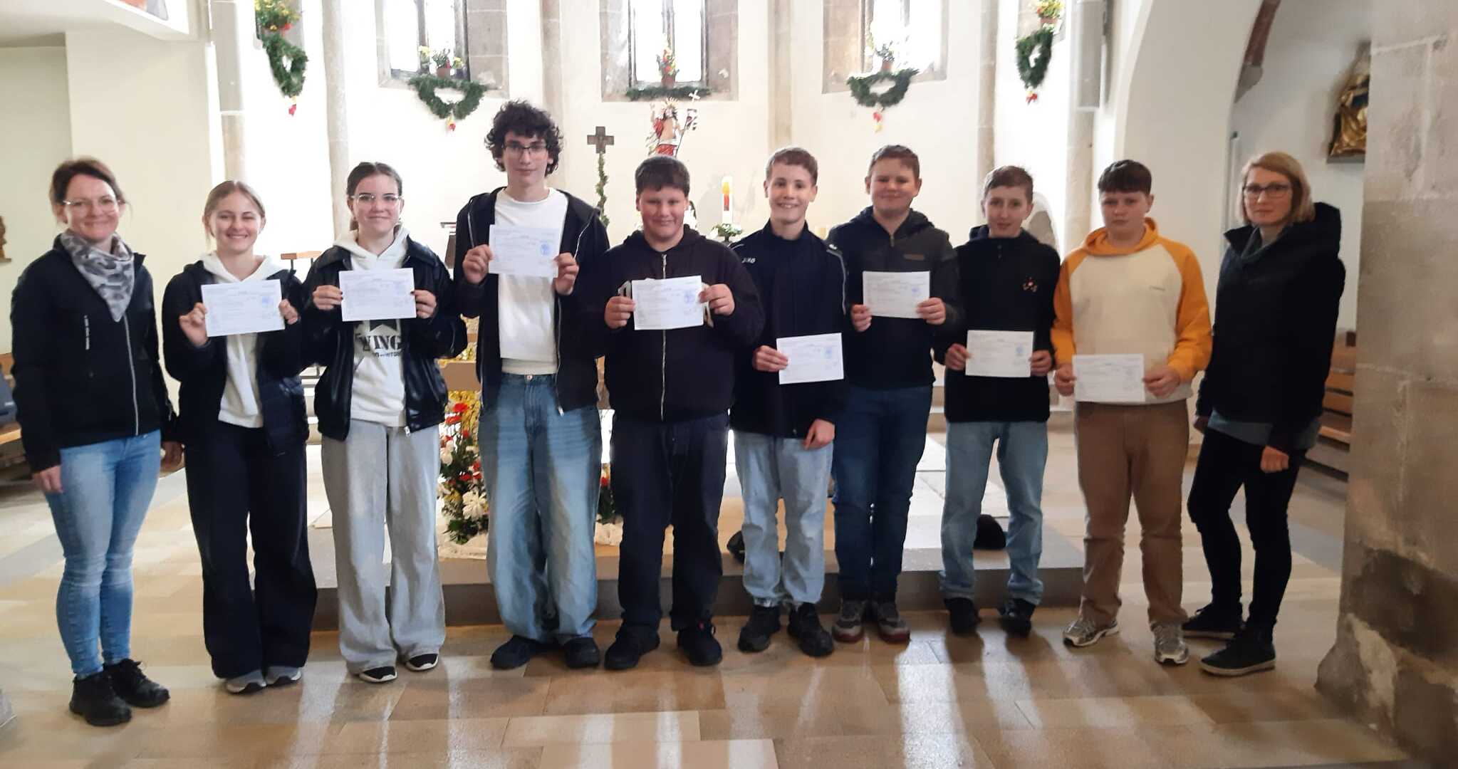 Firmlinge nach erhalt der Firmkarte