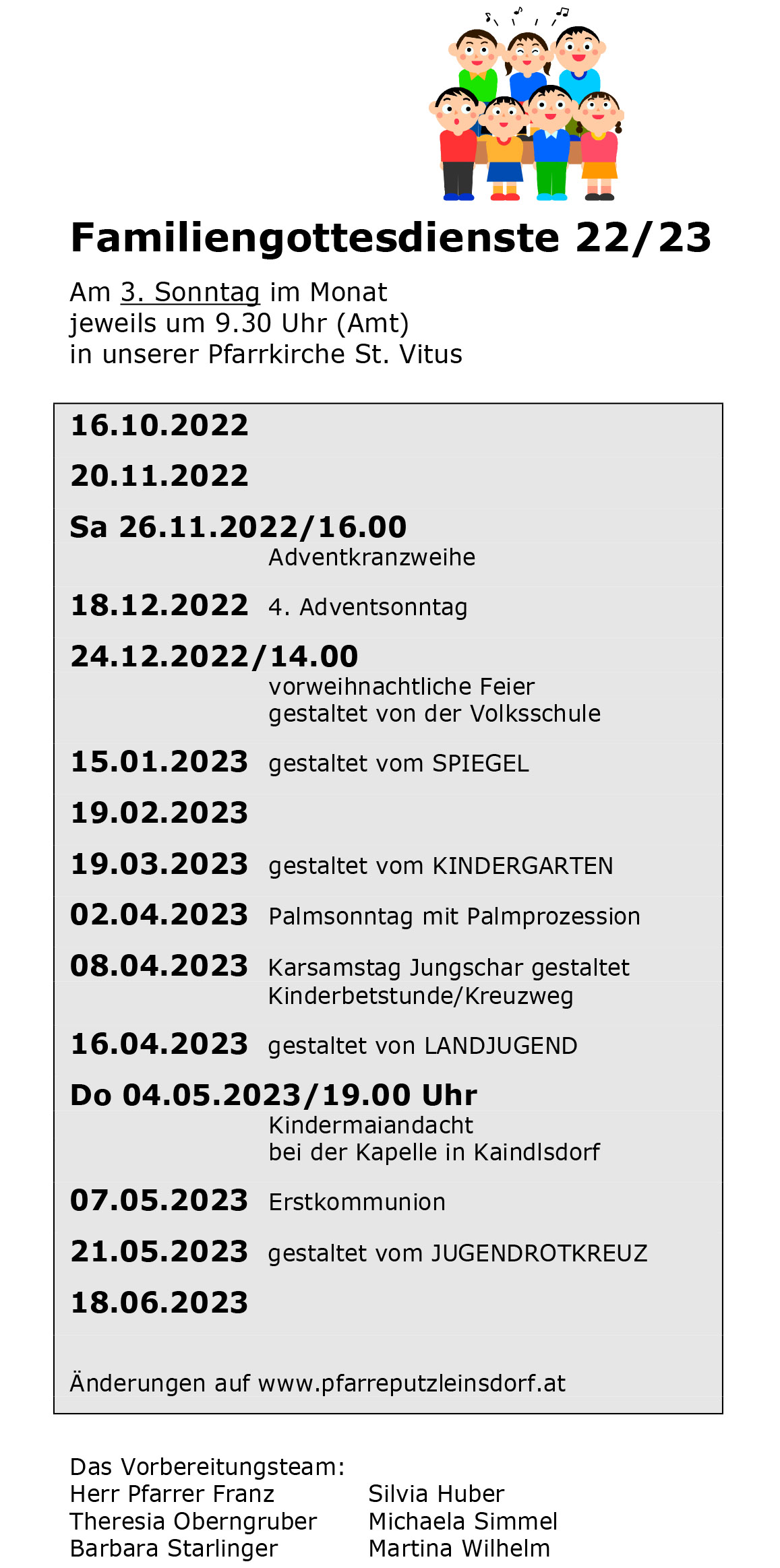 Familiengottesdienste plan 22_23