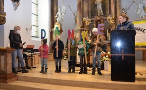 Kinder der Pfarre Eidenberg im Gottesdienst am 13. Februar 2022