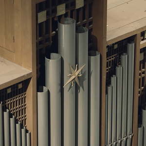 Der Zimbelstern am Rückpositiv...