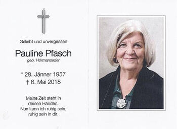 Totenbild Pauline Pfasch