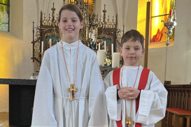 Helena Hörmanseder und Samuel Kreuzhuber / Pfarre Dorf an der Pram Helena Hörmanseder und Samuel Kreuzhuber