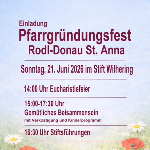 Flyer Pfarrgründungsfest