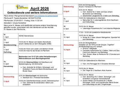 Monatsplan April 2026