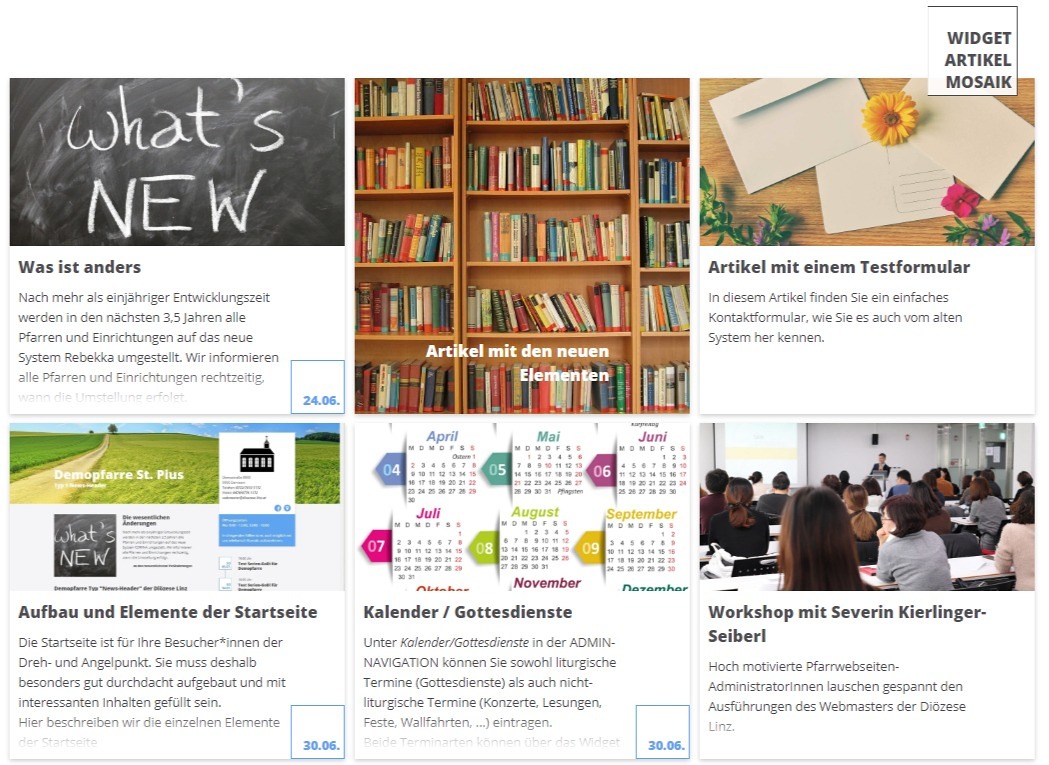 Widget Artikel Mosaik