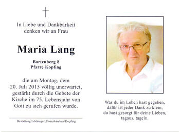 Maria Lang / © Pfarrgemeinde Kopfing Maria Lang