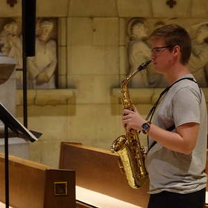 Probe für RAUMKLANG | SAX IN THE CITY im Mariendom Linz