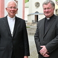 Der Jubilar Erzbischof Franz Lackner (l.) mit dem Linzer Bischof Manfred Scheuer, Lackners Stellvertreter als Vorsitzender der Österreichischen Bischofskonferenz. 