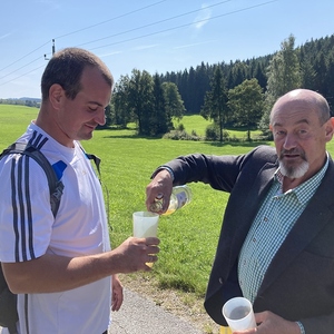 Empfang an der Pfarrgrenze St. Roman