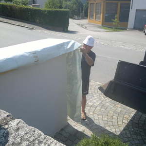 Foto: © Pfarre Oberkappel; Sanierung der Friedhofsmauer 2015