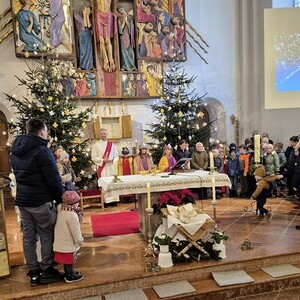 Die Sternsinger unterwegs.