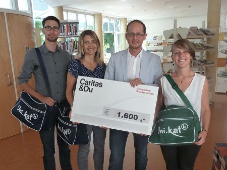 V. l.: Jakob Keferböck, Monika Wagner, Andreas Falkner (Caritas in OÖ), Eva Nessl. / Foto: KTU Linz / V. l.: Jakob Keferböck, Monika Wagner, Andreas Falkner (Caritas in OÖ), Eva Nessl. / Foto: KTU Linz V. l.: Jakob Keferböck, Monika Wagner, Andreas Falkner (Caritas in OÖ), Eva Nessl. / Foto: KTU Linz