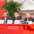 Podiumsdiskussion mit Bischof Andrej Ćilerdžić, Bischof Dr. Wilhelm Krautwaschl und Superintendent Mag. Lars Müller-Marienburg