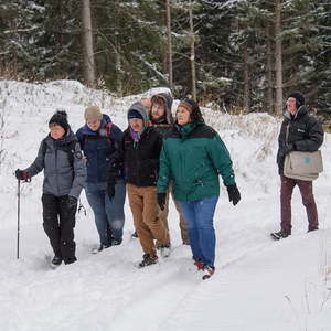 Bischofs Visitation Dekanat Weyer, Wanderung, Visitation mit den Mitgliedern der Pastoralkonferenz Dekanat Weyer in Trattenbach im SchneeFoto: Jack Haijes