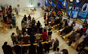 Feier der Liturgie in der Kapelle von St. Klara, Vöcklabruck