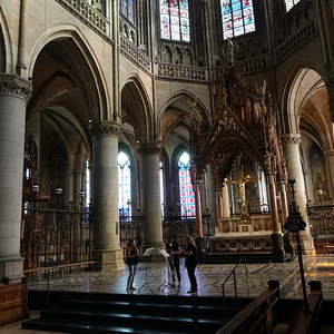 Ensemble CLARISSMA bei der Probe für den Raumklang 2018 im Linzer Mariendom