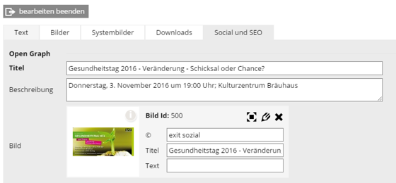 Der Facebook Developer - Open Graph Inhalte aktualisieren
