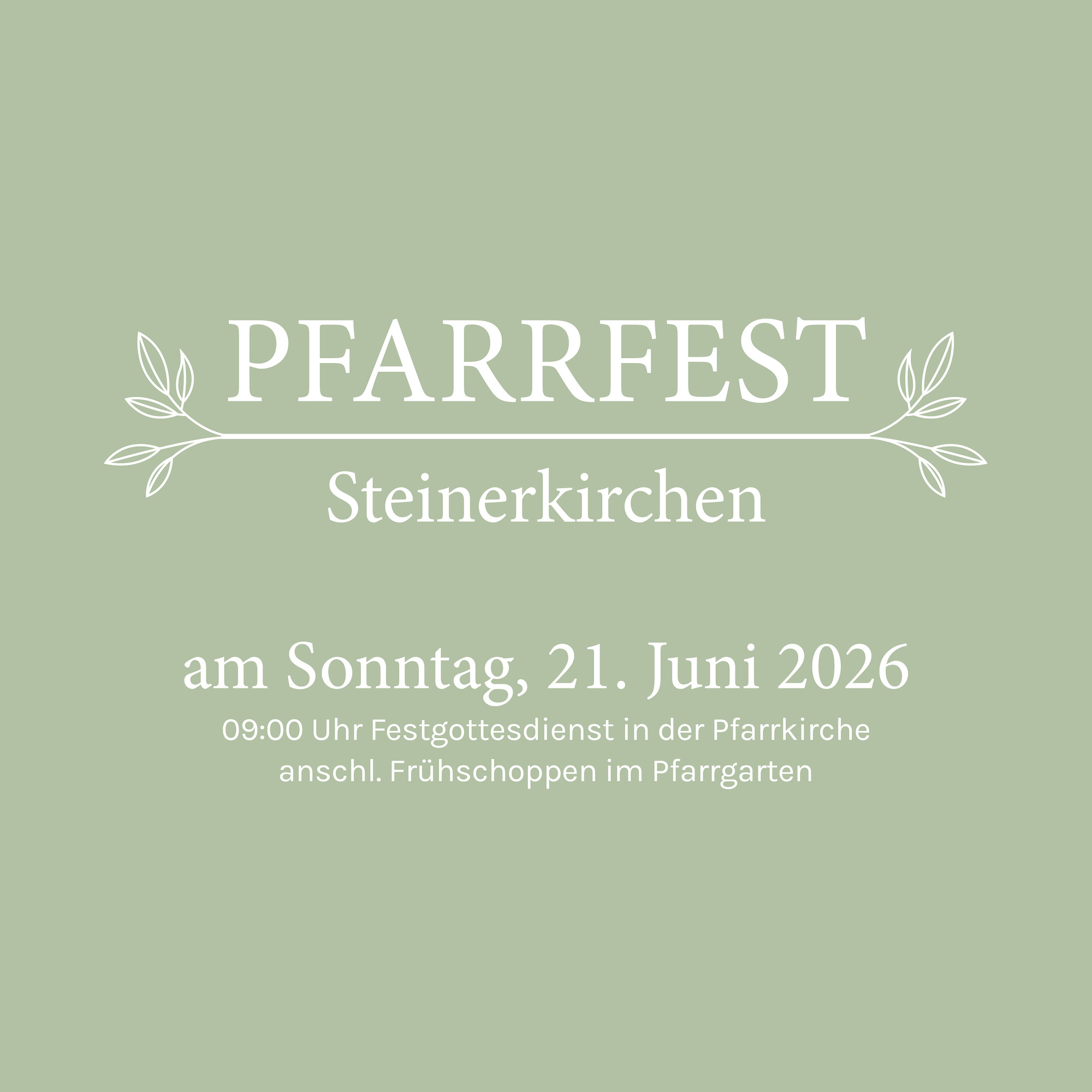 Einladung Pfarrfest 2026