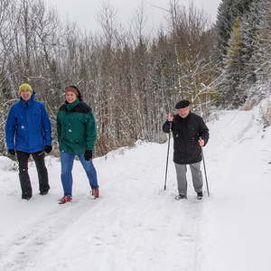 Bischofs Visitation Dekanat Weyer, Wanderung, Visitation mit den Mitgliedern der Pastoralkonferenz Dekanat Weyer in Trattenbach im SchneeFoto: Jack Haijes