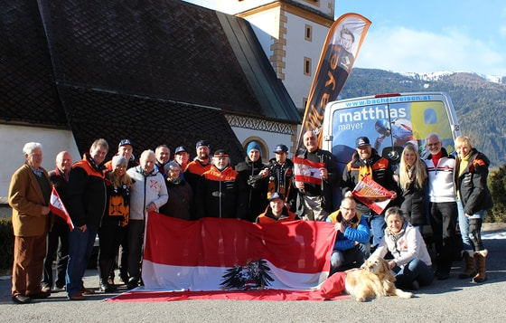 Ökumenischer Segen für Olympiasieger Matthias Mayer und seinen Fanclub vor der Weltmeisterschaft 2015 in Vail
