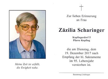 Zäzilia Scharinger / © Pfarrgemeinde Kopfing Zäzilia Scharinger