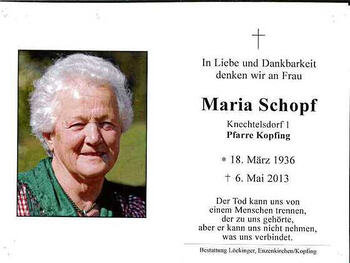 Maria Schopf / © Pfarrgemeinde Kopfing Maria Schopf
