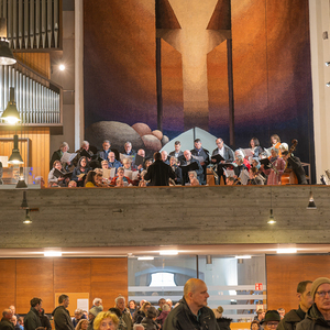 Der Gottesdienst wurde musikalisch mitgestaltet vom Kirchenchor sowie Orchester