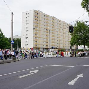 Gemeinsame Prozession von Marcel Callo und St, Quirinus