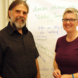 Otto Kromer und Karin Mayer beim Firmstudientag 2014 in Linz © Kirchenzeitung, Stütz