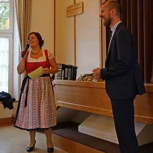 Ansprache Organisatorin und Pfarrer Christoph