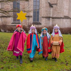 Die Sternsinger*innen waren in der Pfarre Kirchdorf an der Krems unterwegs