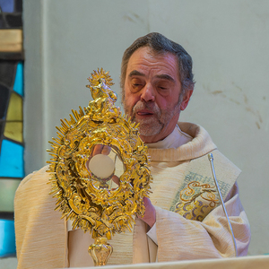 Vorbereitung für die Fronleichnams-Prozession