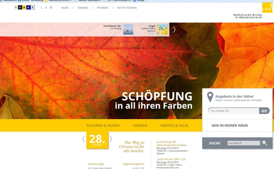 Screenshot www.dioezese-linz.at © Diözese Linz