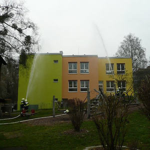 Feuerwehrübung im Kindergarten