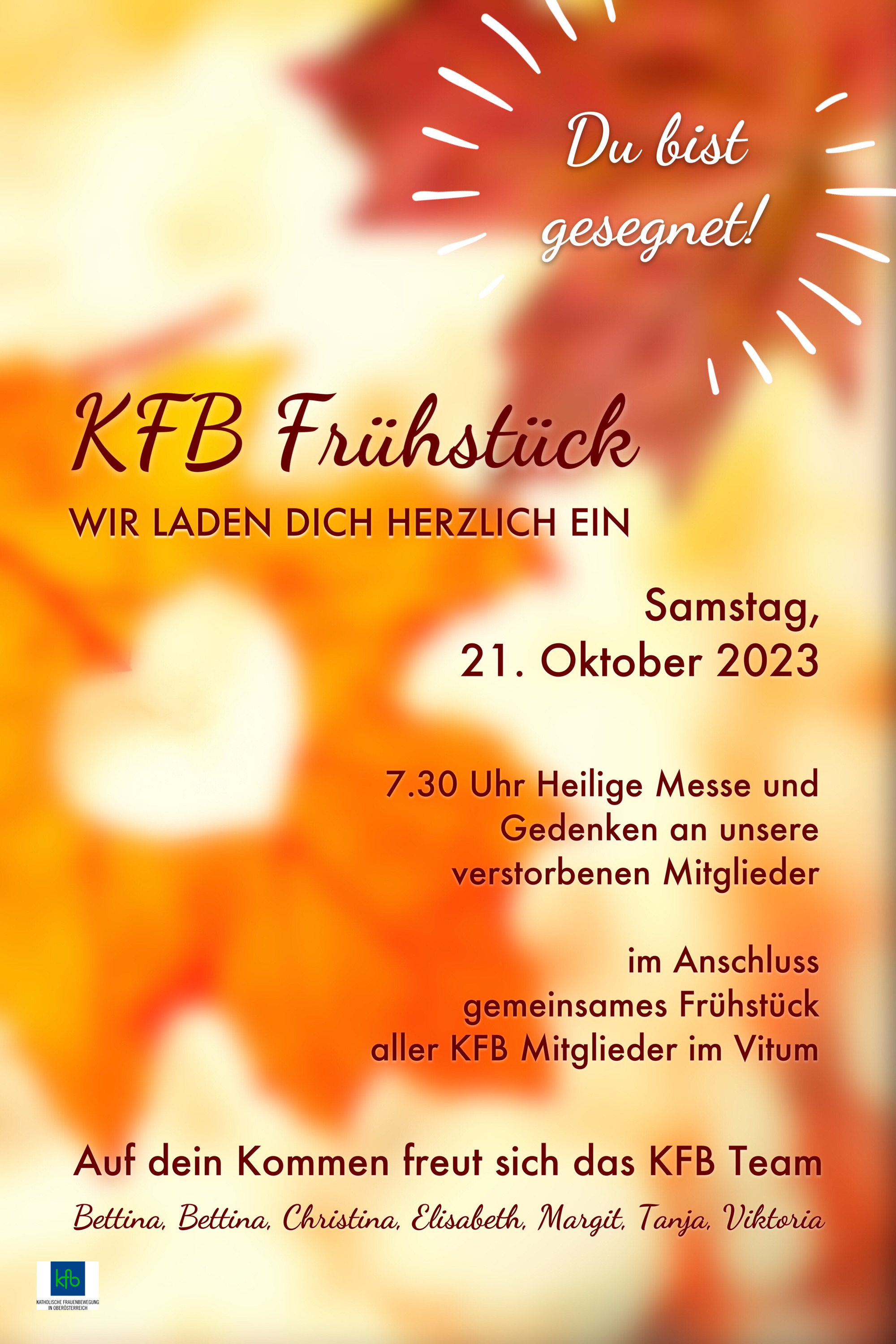 Flyer kfb Frühstück