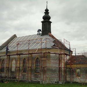 Renovierung Dach Doblkapelle / 1. Tag