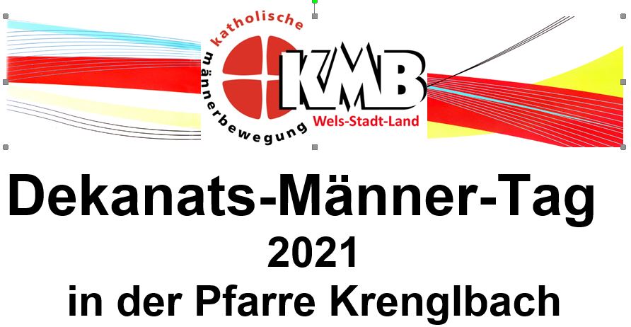 Schriftzug KMB Dekanat Wels  mit Logo der Katholischen Männerbewegung 