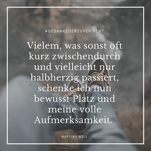 Gedanke der Zuversicht