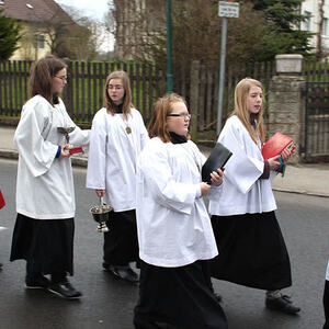 Palmweihe und Festzug zur Kirche