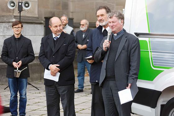 Superintendent Gerold Lehner, Dompfarrer Maximilian Strasser und Bischof Manfred Scheuer