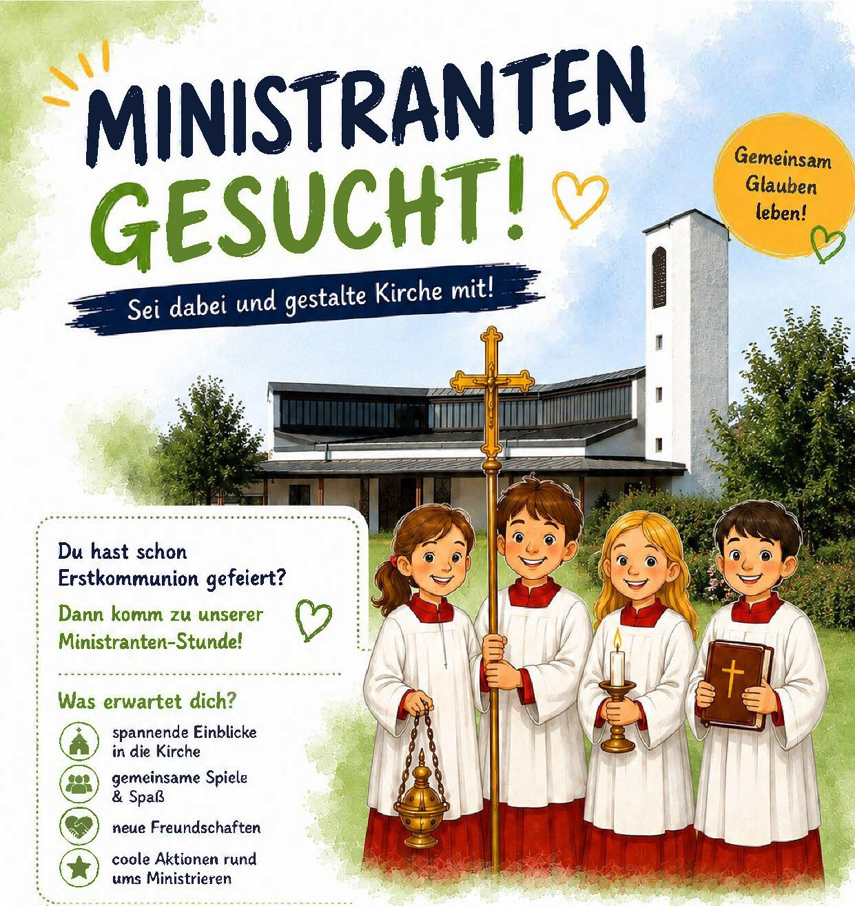 Ministranten gesucht / Pfarrgemeinde Traun-Oedt