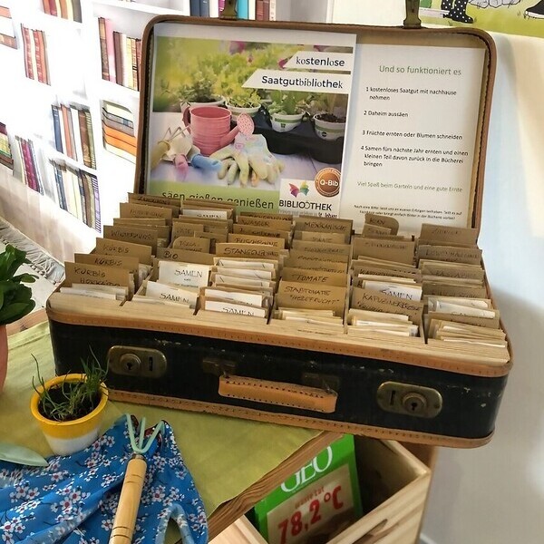 Saatgutbörse in Bibliothek St. Johann am Walde