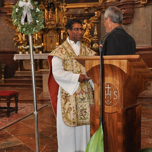 Abschied des Pfarrer P. Brian