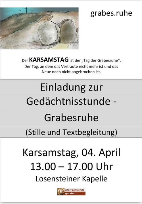 Plakat Gedächtnisstunde