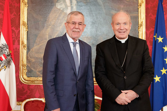 Bundespräsident Van der Bellen und Kardinal Christoph Schönborn
