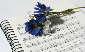 Notenbuch mit Blumen. © anitapeppers/morgueFile.com