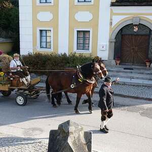 Kutsche mit Erntekrone