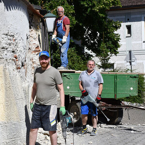an der Mauer am 2. Tag